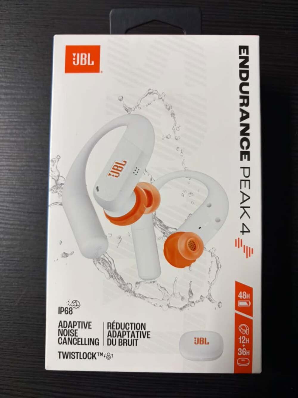JBL Endurance Peak 4 In-Ear Wireless Earbuds in White (Sealed)